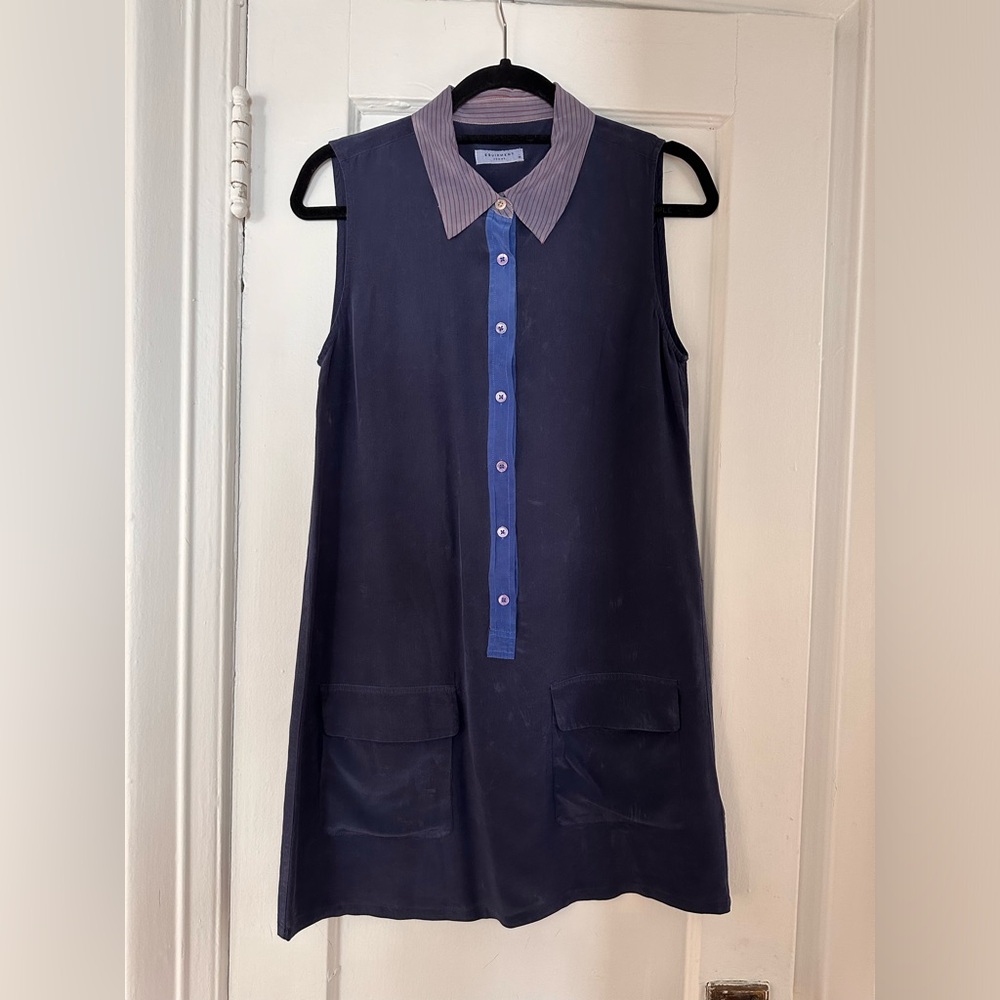 Equipment silk long shirt or short dress size M.